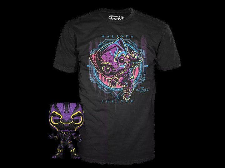 Pop! and Tee: Marvel: The Infinity Saga - Black Panther (Blacklight) Target Exclusive US IMPORT