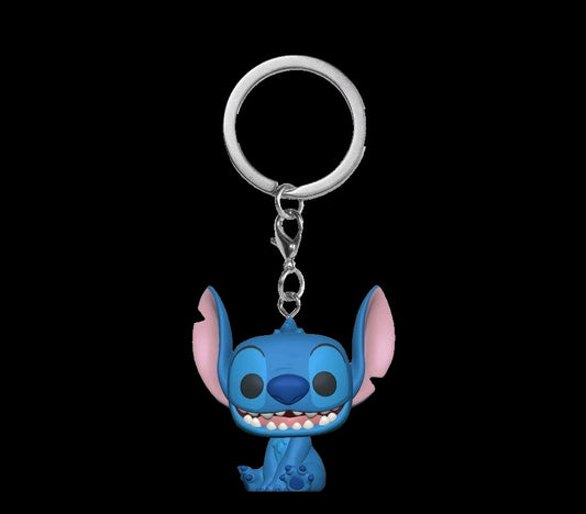 Lilo and Stitch - Stitch Flocked US Exclusive Pocket Pop! Keychain